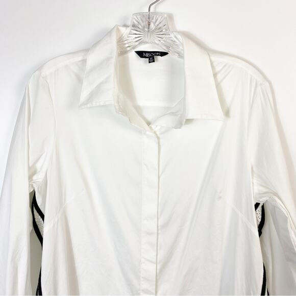 MISOOK WOMENS BUTTON FRONT LONG SLEEVE BLOUSE SIZE XS - Picture 3 of 11